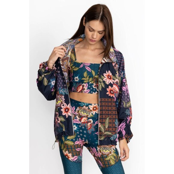 Johnny Was Harmon Jacket Reversible, Multi-Pattern, Rain Jacket, Hooded, Lg, NWT - Picture 2 of 15